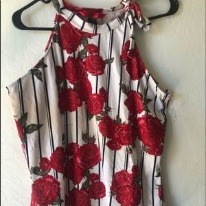 Rose women tank top